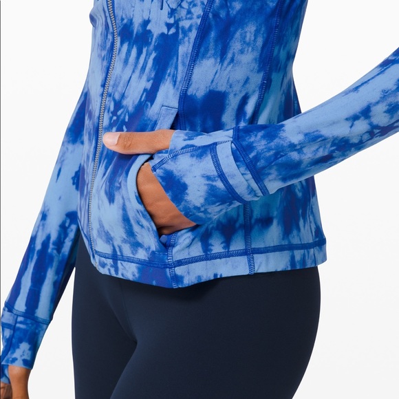 ❤️ Lululemon Blue Tie Dye Hooded Define Jacket Size 4 NWT - Picture 5 of 12
